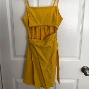 Forever 21 Yellow Wrap Dress